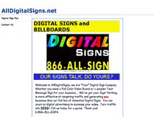 Tablet Screenshot of alldigitalsigns.net